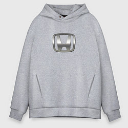 Толстовка оверсайз мужская Honda logo auto grey, цвет: меланж