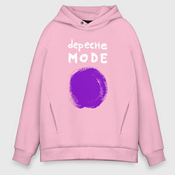 Толстовка оверсайз мужская Depeche Mode - Devotional circle, цвет: светло-розовый