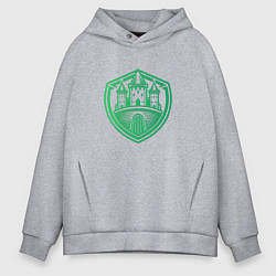 Толстовка оверсайз мужская Логотип Рыцарского замка, цвет: меланж