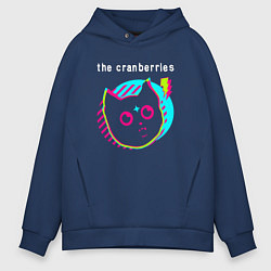 Толстовка оверсайз мужская The Cranberries rock star cat, цвет: тёмно-синий