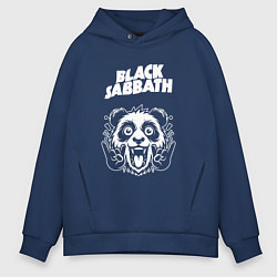 Толстовка оверсайз мужская Black Sabbath rock panda, цвет: тёмно-синий