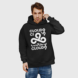 Толстовка оверсайз мужская Cloud9 - in logo, цвет: черный — фото 2
