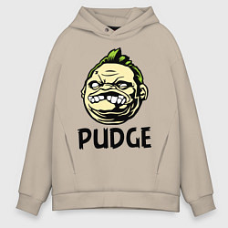 Толстовка оверсайз мужская Pudge Face, цвет: миндальный