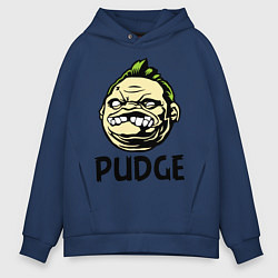 Толстовка оверсайз мужская Pudge Face, цвет: тёмно-синий