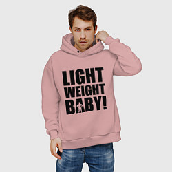 Толстовка оверсайз мужская Light weight baby, цвет: пыльно-розовый — фото 2