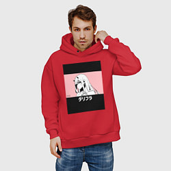 Толстовка оверсайз мужская Франкс Зеро Ту, цвет: красный — фото 2