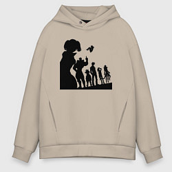 Толстовка оверсайз мужская Команда Семь смертных грехов, цвет: миндальный