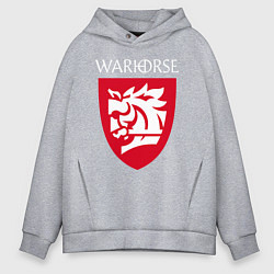 Толстовка оверсайз мужская Warhorse logo, цвет: меланж