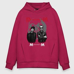 Толстовка оверсайз мужская Depeche Mode - Memento mori tour band, цвет: маджента