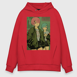 Толстовка оверсайз мужская Рам Рем, цвет: красный