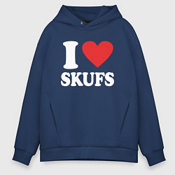 Мужское худи оверсайз I love - skufs