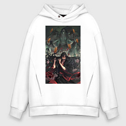 Толстовка оверсайз мужская Усянь Вэй повелитель мертвых, цвет: белый