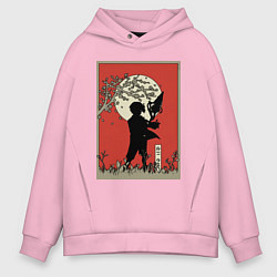 Толстовка оверсайз мужская Реинкарнация безработного Рудеус Грейрат, цвет: светло-розовый