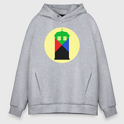 Толстовка оверсайз мужская Tardis color, цвет: меланж
