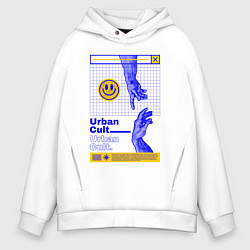 Толстовка оверсайз мужская Сотворение Адама urban cult, цвет: белый