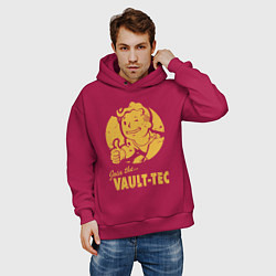 Толстовка оверсайз мужская Vault boy like print, цвет: маджента — фото 2