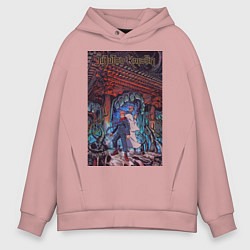 Толстовка оверсайз мужская Магическая битва Юдзи Итадори Сукуна Рёмэн, цвет: пыльно-розовый