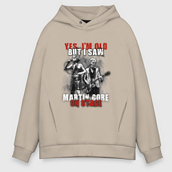 Толстовка оверсайз мужская Depeche Mode - Martin on stage, цвет: миндальный
