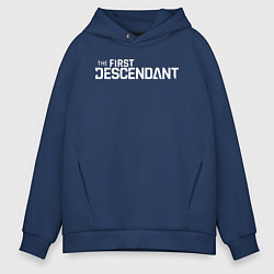Толстовка оверсайз мужская The first descendant logo, цвет: тёмно-синий