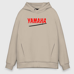 Толстовка оверсайз мужская Ямаха - катана, цвет: миндальный
