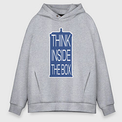 Мужское худи оверсайз Think inside the box