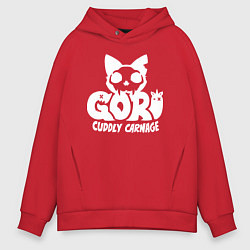 Толстовка оверсайз мужская Goro cuddly carnage logo, цвет: красный