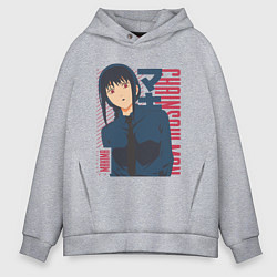 Толстовка оверсайз мужская Человек-бензопила Макима Makima, цвет: меланж