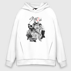 Толстовка оверсайз мужская Stray Kids 6th Anniversary, цвет: белый