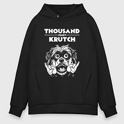 Толстовка оверсайз мужская Thousand Foot Krutch rock dog, цвет: черный