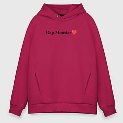 Толстовка оверсайз мужская BTS Rap Monster, цвет: маджента