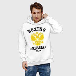Толстовка оверсайз мужская Boxing Russia Team, цвет: белый — фото 2