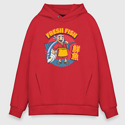 Мужское худи оверсайз Fresh fish