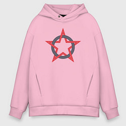 Толстовка оверсайз мужская Circle star USSR, цвет: светло-розовый