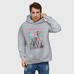 Толстовка оверсайз мужская Depeche Mode 80s Dave, цвет: меланж — фото 2