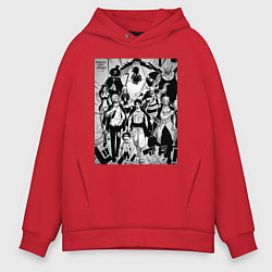 Толстовка оверсайз мужская Ван-Пис мугивары вано, цвет: красный