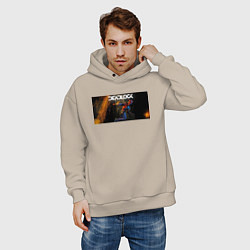 Толстовка оверсайз мужская Deadlock Infernus, цвет: миндальный — фото 2