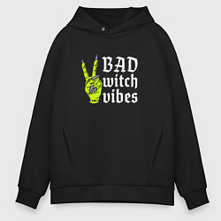Толстовка оверсайз мужская Bad witch vibes, цвет: черный