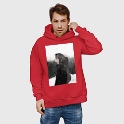 Толстовка оверсайз мужская Башня Бога Баам, цвет: красный — фото 2