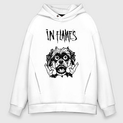 Толстовка оверсайз мужская In Flames - rock dog, цвет: белый