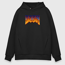 Толстовка оверсайз мужская Doom logotype, цвет: черный
