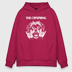 Толстовка оверсайз мужская The Offspring rock dog, цвет: маджента