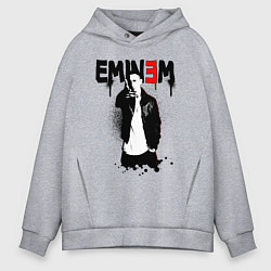 Толстовка оверсайз мужская Eminem finger, цвет: меланж