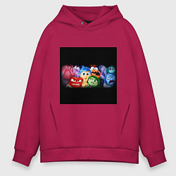Толстовка оверсайз мужская Все эмоции мультфильм головоломка, цвет: маджента