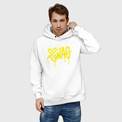 Толстовка оверсайз мужская Swag, цвет: белый — фото 2