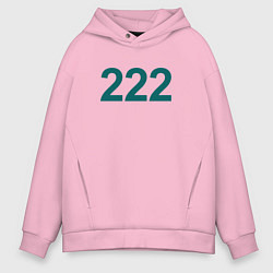 Толстовка оверсайз мужская 222 - Игра в кальмара, цвет: светло-розовый