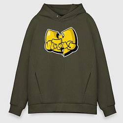 Толстовка оверсайз мужская Wu-Tang bubble, цвет: хаки