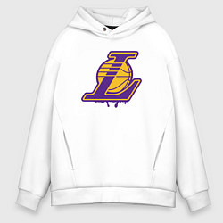 Толстовка оверсайз мужская Lakers team, цвет: белый