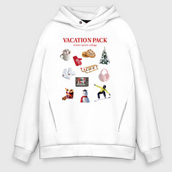Толстовка оверсайз мужская Vacation pack, цвет: белый