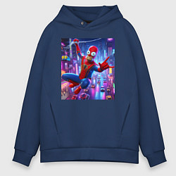 Мужское худи оверсайз Homer Simpson and Spider man - collaboration