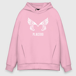 Толстовка оверсайз мужская Placebo - logo, цвет: светло-розовый